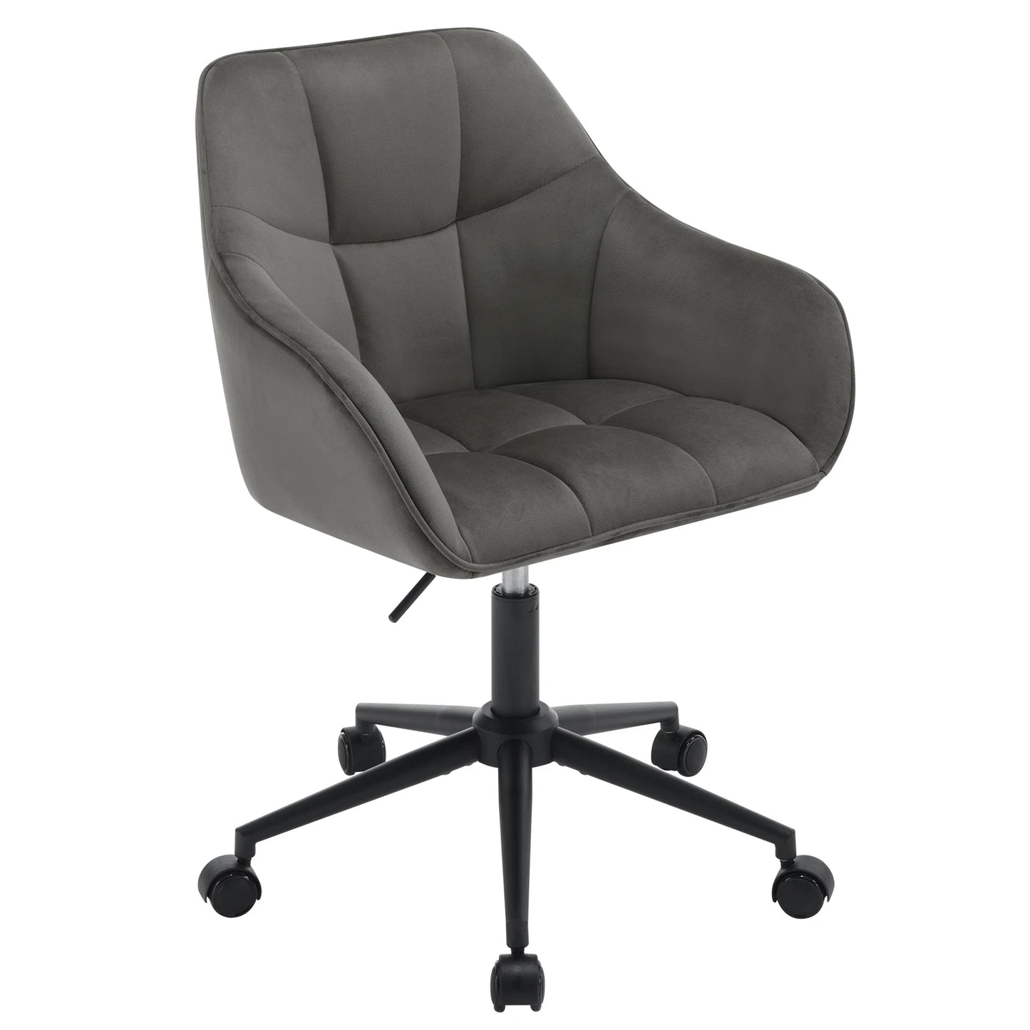Velvet Office Chair Swivel Desk Computer Chair Height Adjustable Makeup Chair with Armrests for Bedroom Living Room