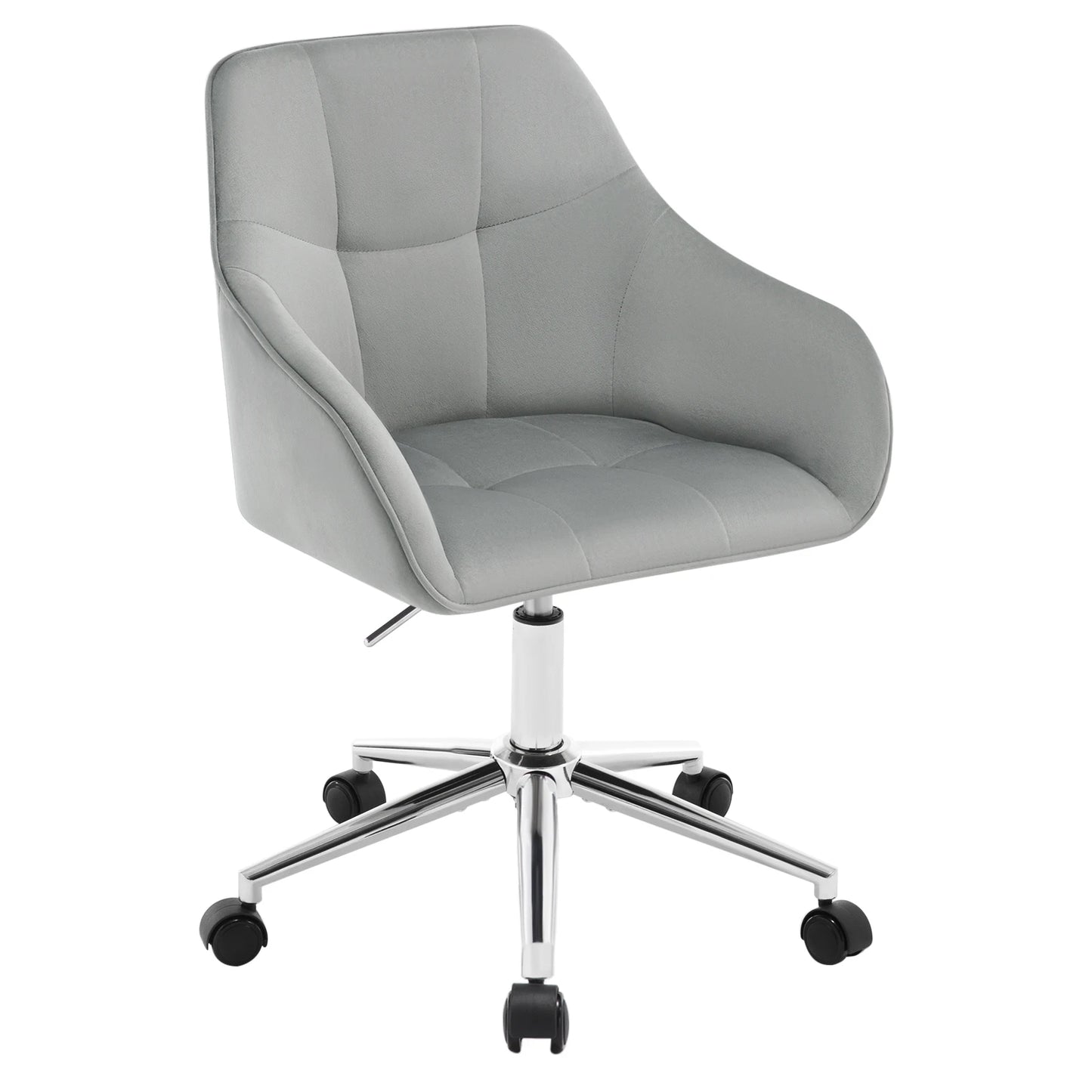 Velvet Office Chair Swivel Desk Computer Chair Height Adjustable Makeup Chair with Armrests for Bedroom Living Room