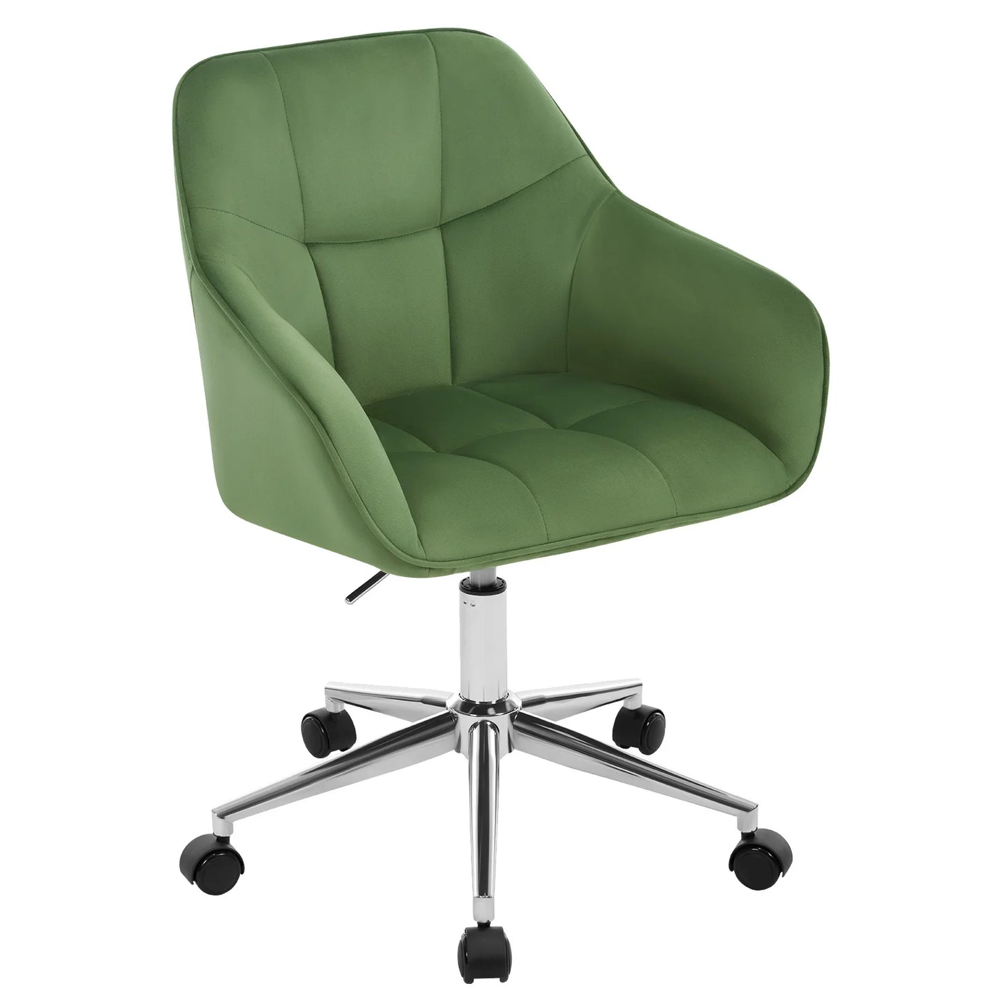 Velvet Office Chair Swivel Desk Computer Chair Height Adjustable Makeup Chair with Armrests for Bedroom Living Room
