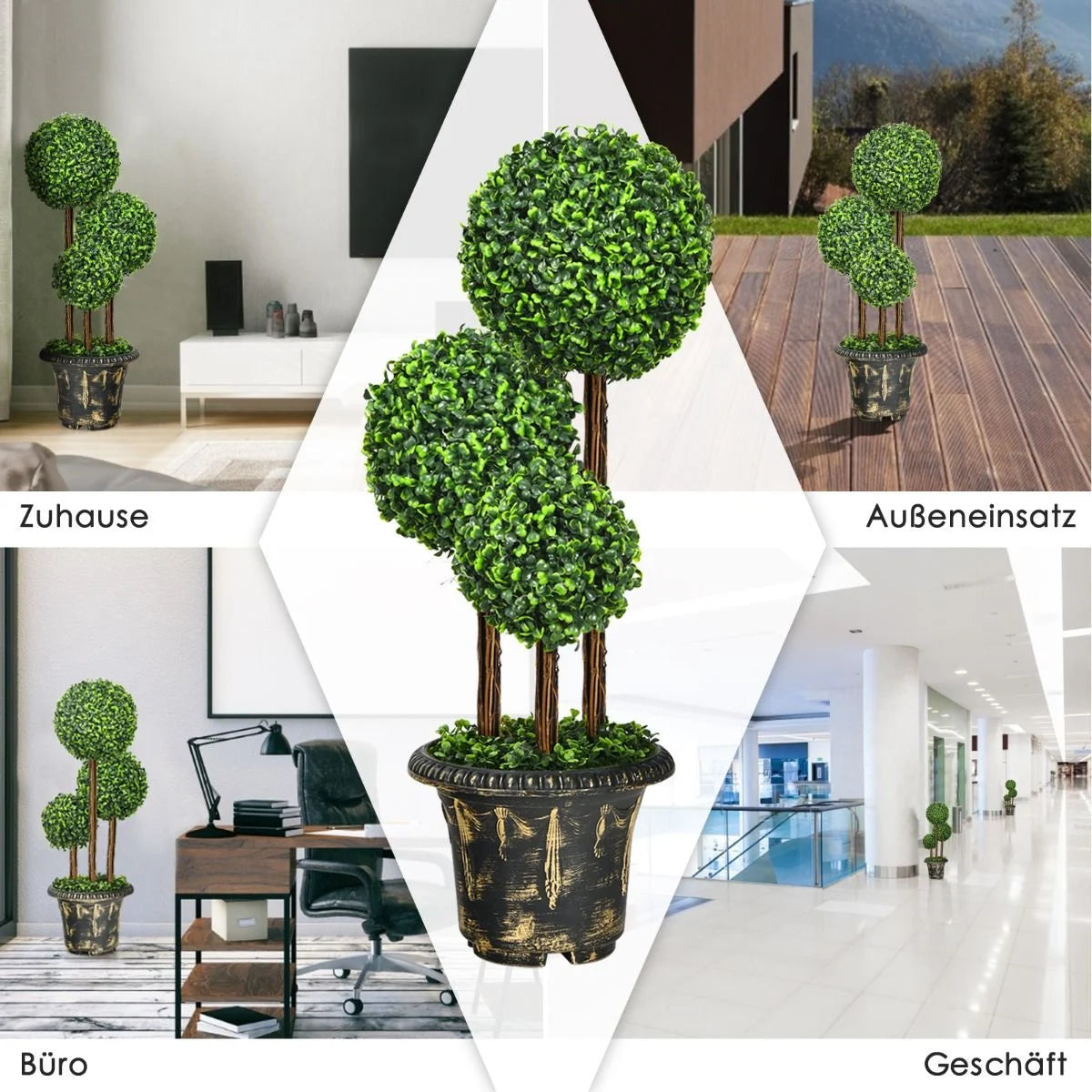 Künstlicher Baum Künstliche Grünpflanzen Kunstpflanze 30 X 30 X 91 Cm Grün