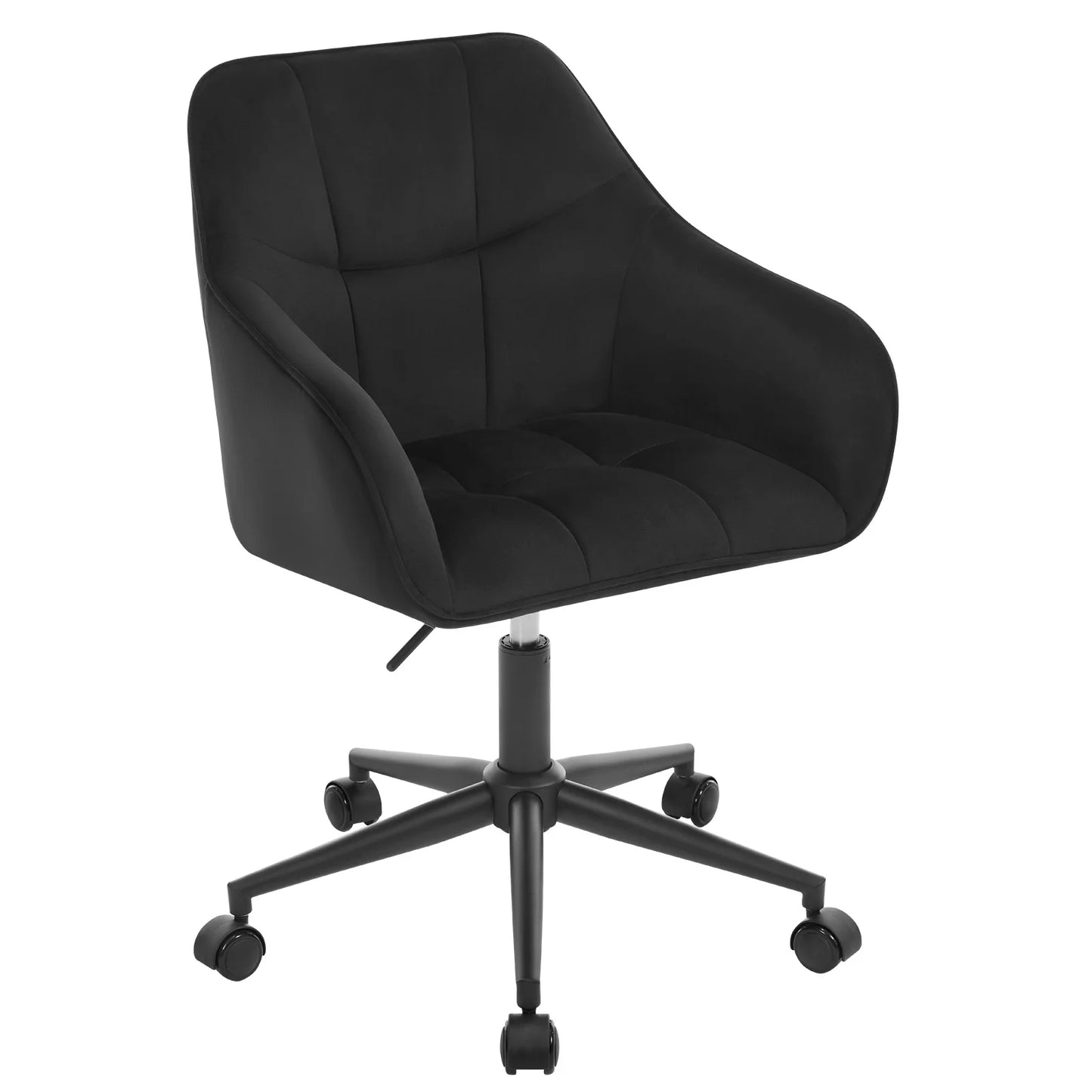 Velvet Office Chair Swivel Desk Computer Chair Height Adjustable Makeup Chair with Armrests for Bedroom Living Room