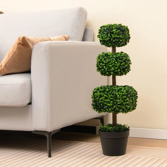 75 Cm Kunstpflanze Kunstbaum Mit Topf Künstliche Dekopflanze Topfpflanze Grün
