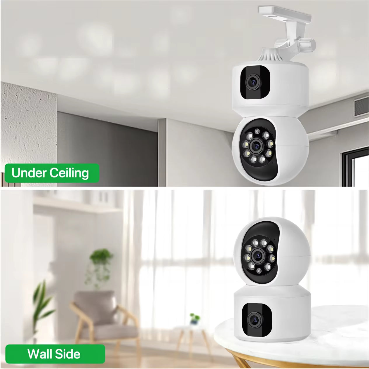 Tuya 8MP Wifi IP Camera Dual Lens Baby Monitor Color Night Vision Human Automatic Tracking Video Smart Home Surveillance Camera