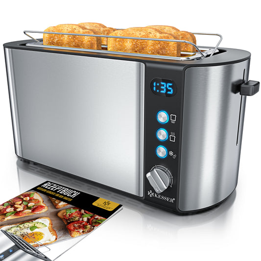 KESSER® Toaster 4-Scheiben Mit Brötchenaufsat