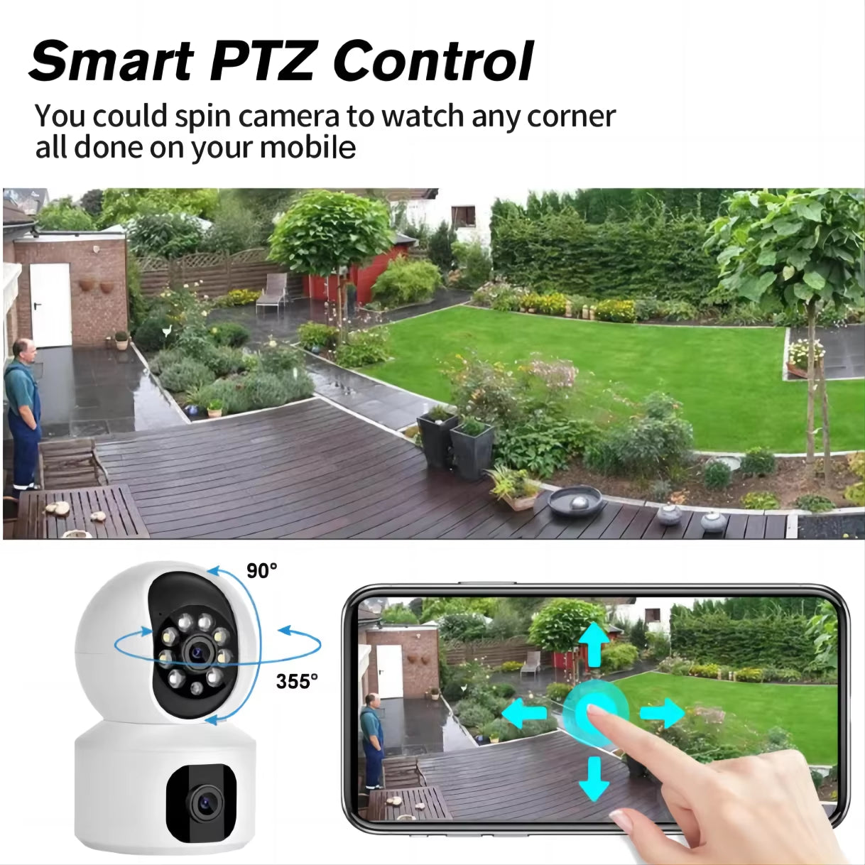 Tuya 8MP Wifi IP Camera Dual Lens Baby Monitor Color Night Vision Human Automatic Tracking Video Smart Home Surveillance Camera