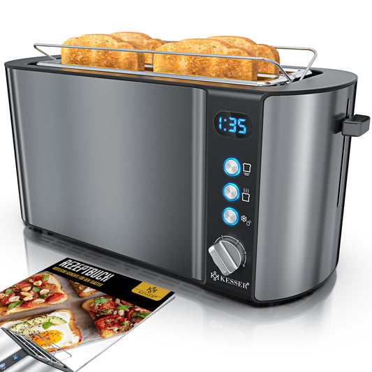 KESSER® Toaster 4-Scheiben Mit Brötchenaufsat